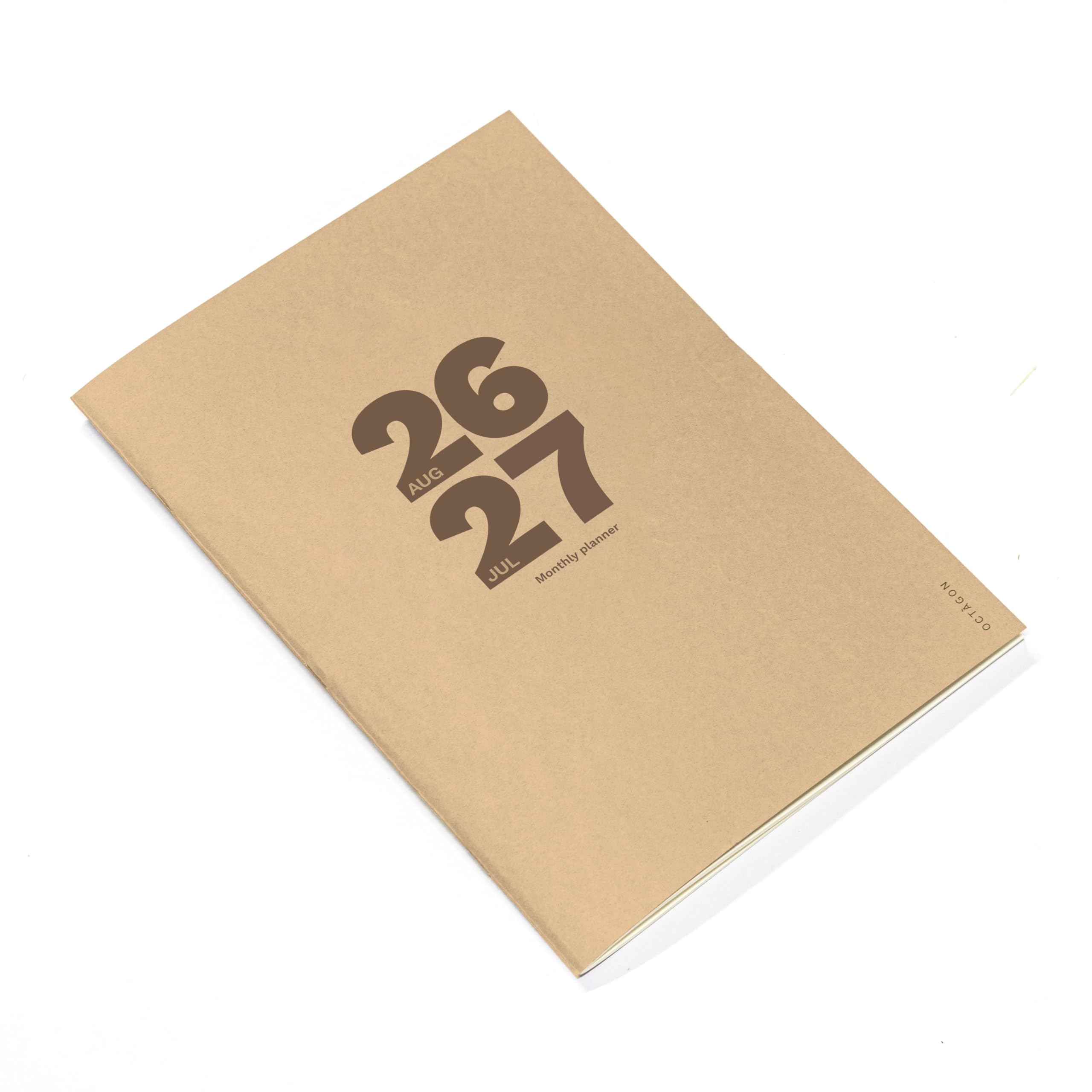 OCTÀGON DESIGN | 2026-2027 Big Monthly Planner PLUS | Academic Monthly Planner | 12 Months; August 2026 - July 2027 | 2 Pages for Notes Between Months | Big (21 x 29.7 cm) | Camel.