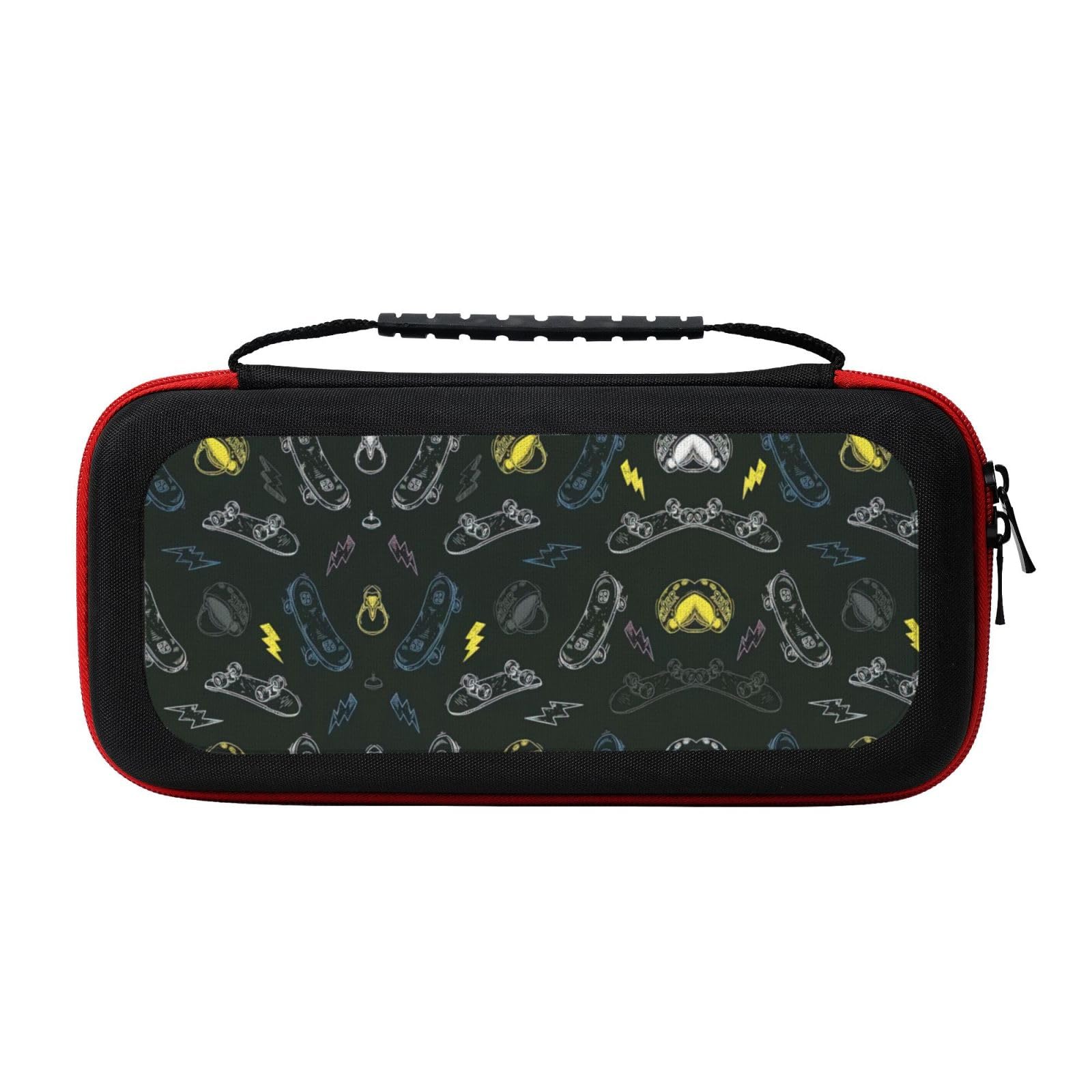 Graffiti Skateboard Protective Hard Shell Travel Carrying Case Pouch for Console Accessories Switch Carrying Case Compatible with Nintendo