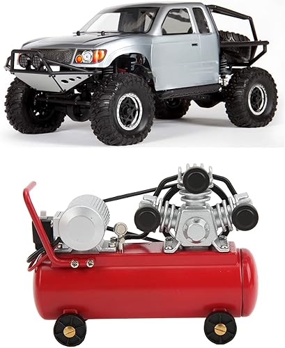 Miniatura 8 de Accesorios de decoración de compresor de aire de simulación RC Mini Compresor Piezas para 1/10 Control remoto Crawler Car (rojo)