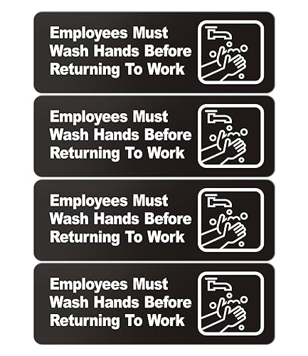 Faittoo Employees Must Wash Hands Before Returning to Work Sign,