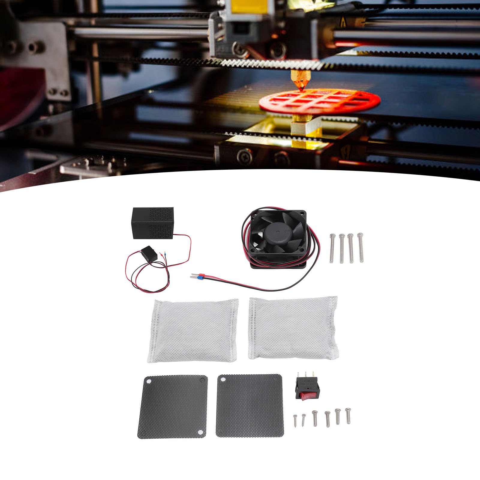 Ejoyous Drukarka 3D Oczyszczacz Powietrza, Wentylator 5000 RPM (Air