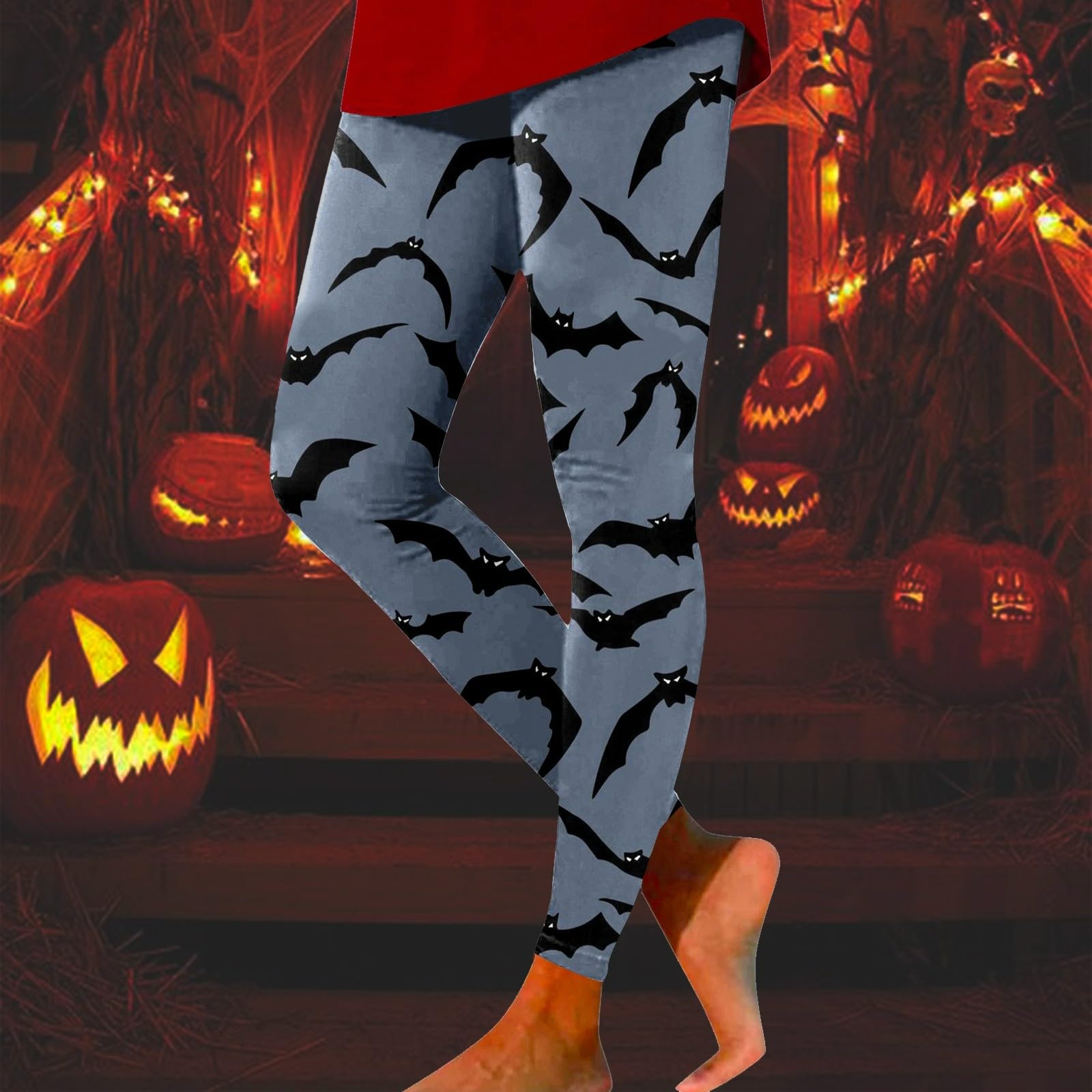 Damen-Leggings mit Halloween-Grafik, sexy Halloween-Geist-Scrunch-Strumpfhose, Yoga-Hose, trendige Halloween-Kostüme, schmale, hohe Taille, Bauchkontrolle, lässig, athletisch mit Designs,