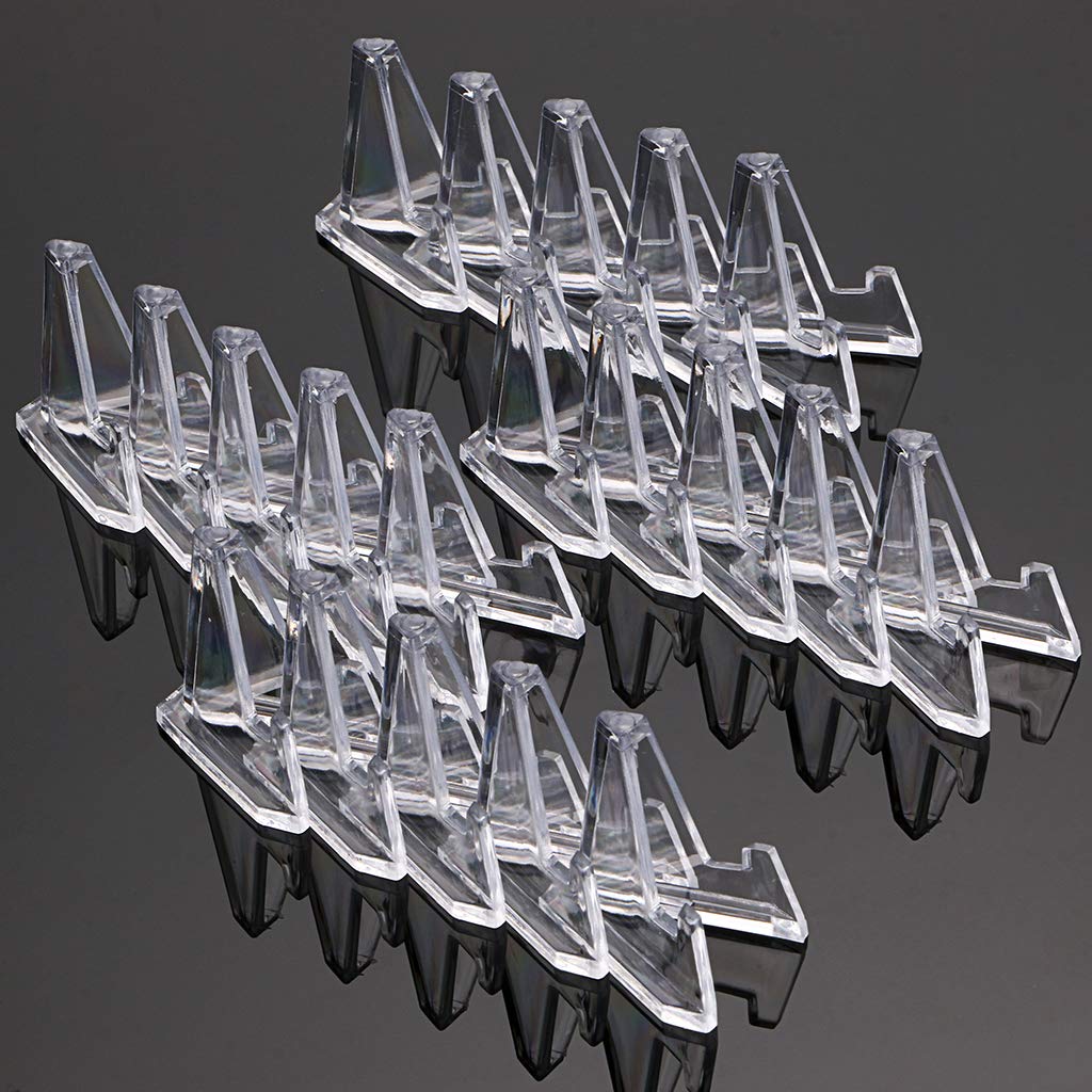 20 Packs Clear Acrylic Display Easel Stands - Mini Holder For Coins, Pictures, Jewelry, Casino Chips (5.4 Cm Tall) - View #6
