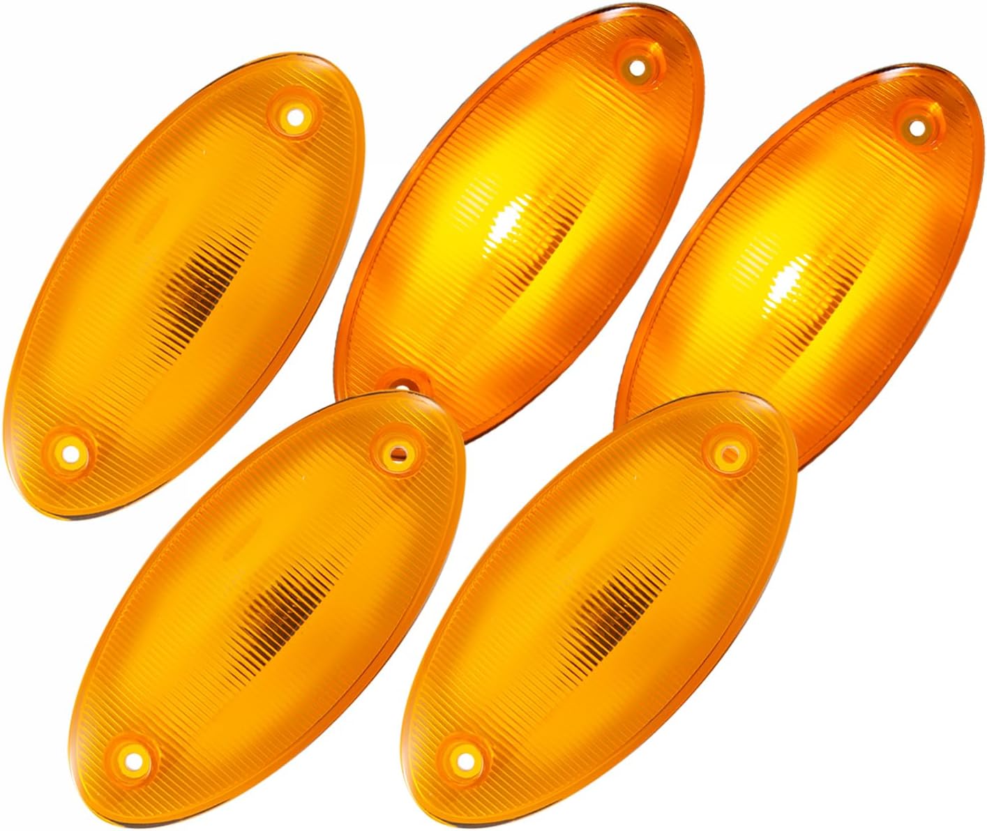 EVERESTHD 5PCS Cab Roof Marker Lights Top Amber Truck Lamp
