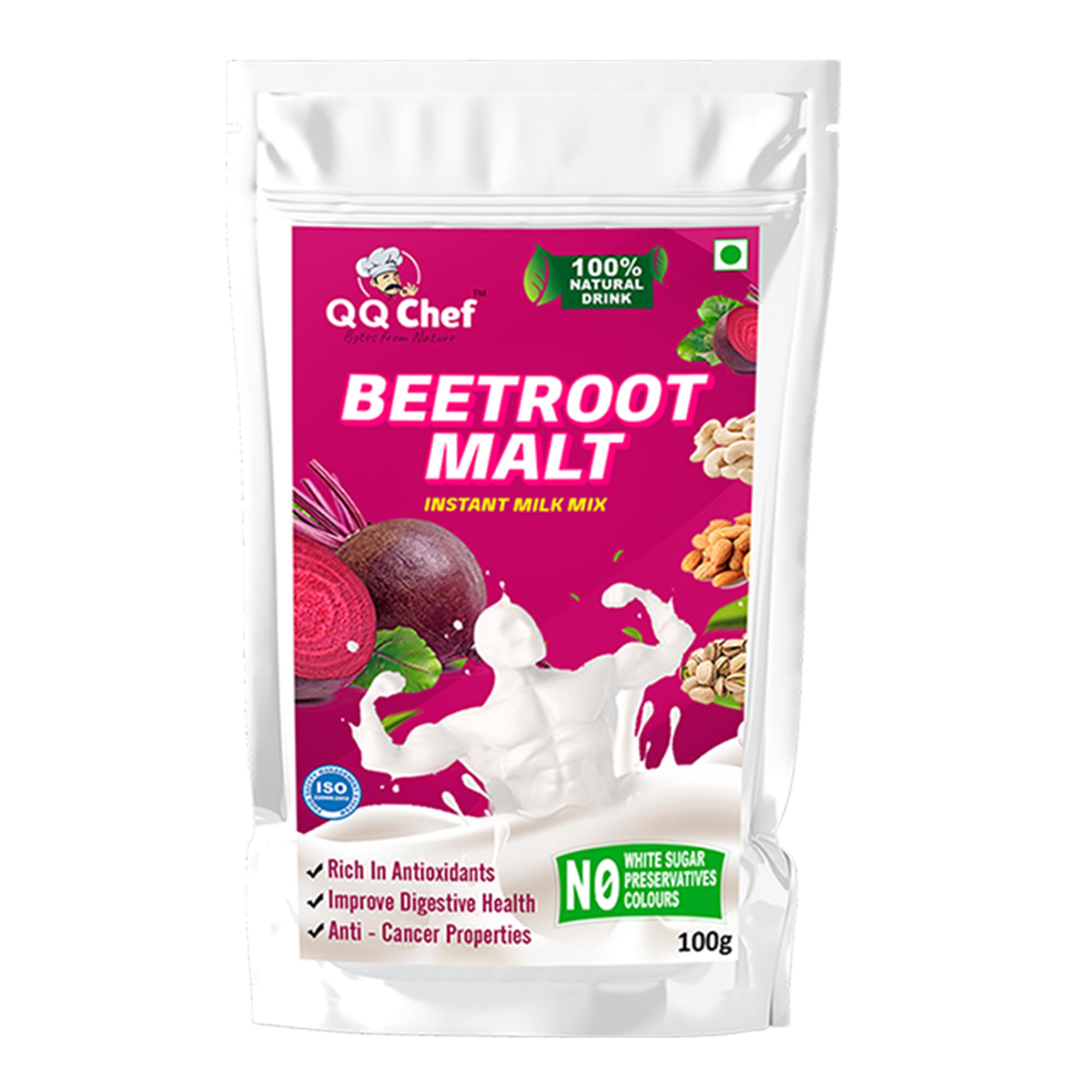 QQChef Beetroot Malt Milk Mix, Natural Drink for Kids, Adults & Elders (100gm) (B0DDCJXGVJ) Amazon Price History, Amazon Price Tracker