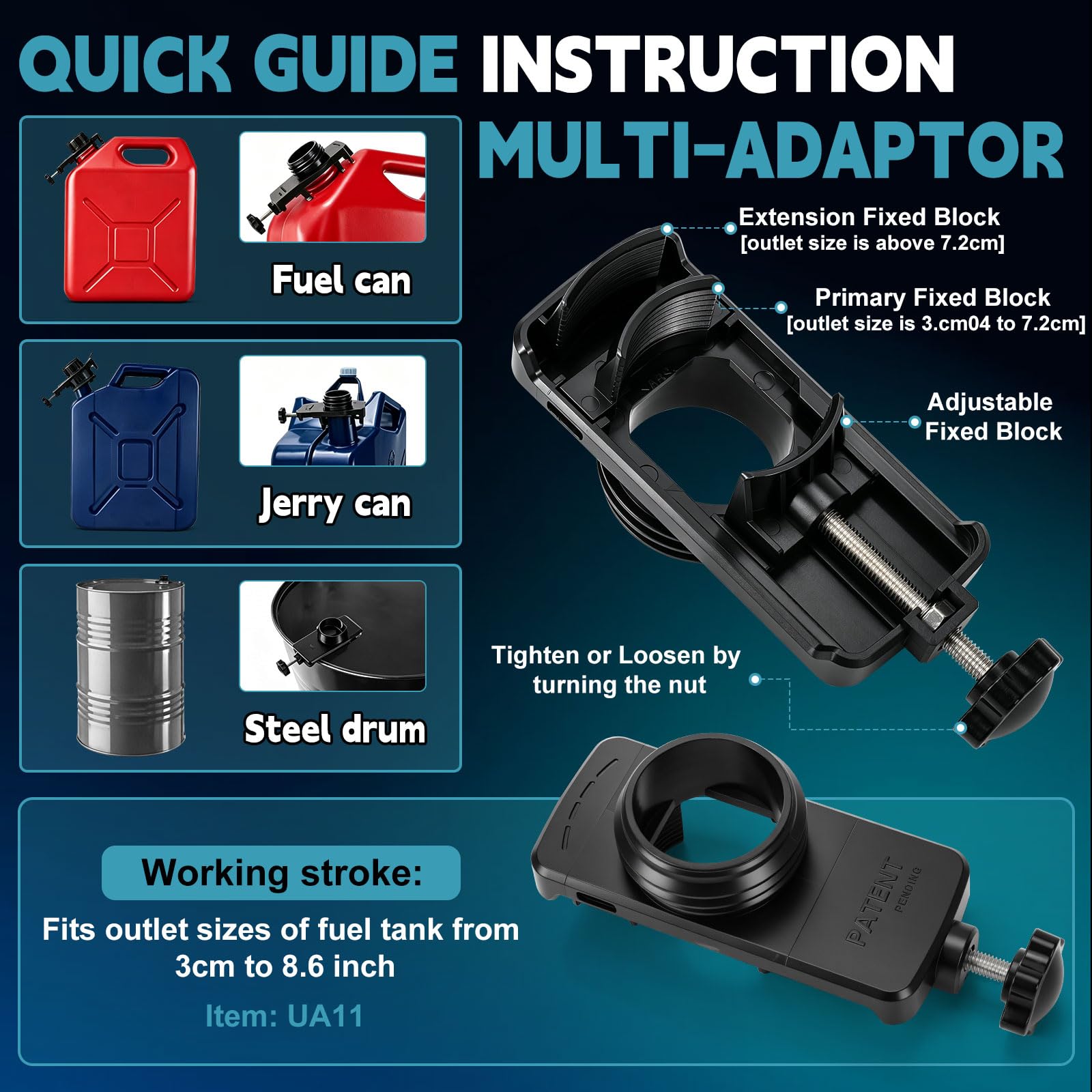 Pompe à carburant sans fil pour Makita 18V (sans batterie) (Auto)