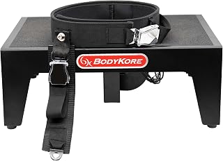 Squat Box MX1182- Belt Squat Platform- Connects to Cable Machine or Resistance Band! Portable and Easy to use! Comes with Belt!