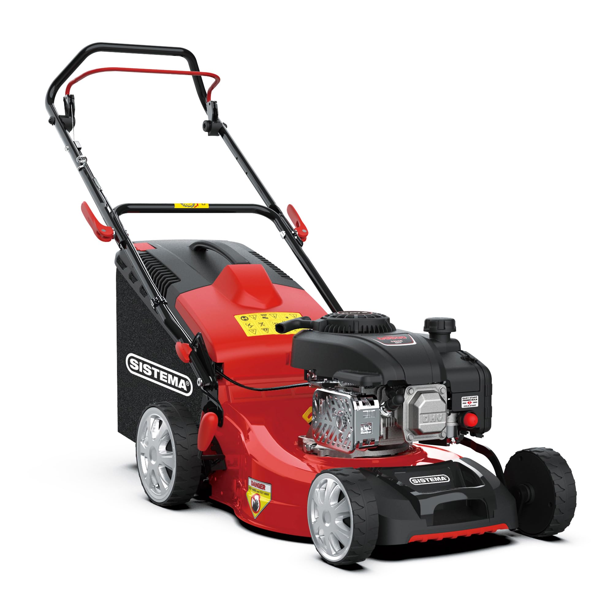 SISTEMA® - Tagliaerba a spinta con motore a benzina 4T 131cc OHV DG500 a spinta, taglio 41 cm - Mod. SPL-​S 410-​131