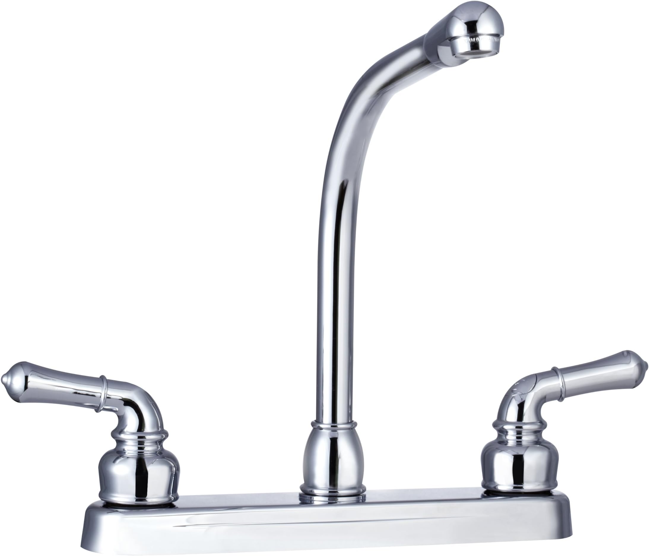 Dura Faucet DF-PK210C-CP Hi-Rise RV Kitchen Sink Faucet with Classical Levers (Chrome)