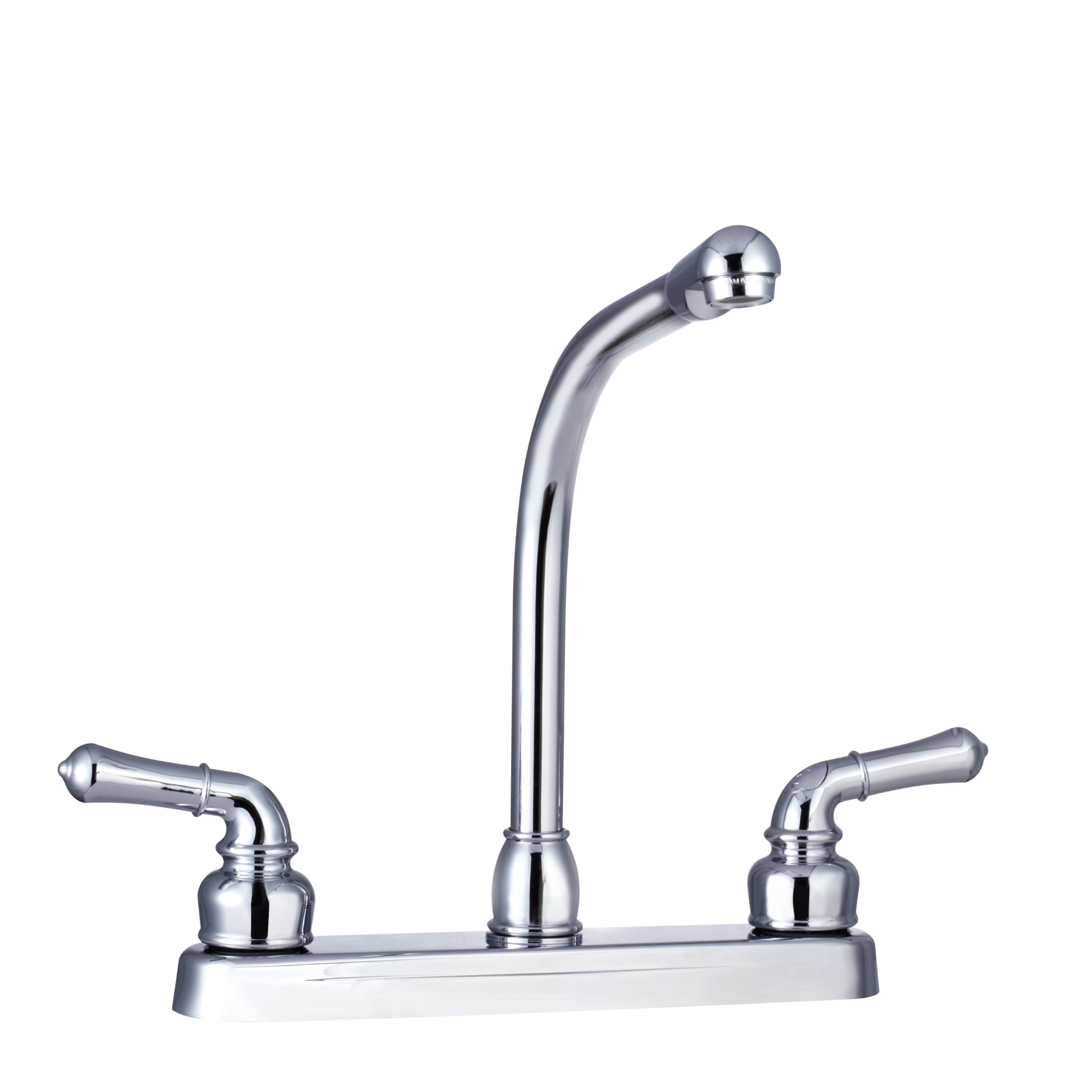 Dura Faucet DF-PK210C-CP Hi-Rise RV Kitchen Sink Faucet with Classical Levers (Chrome)