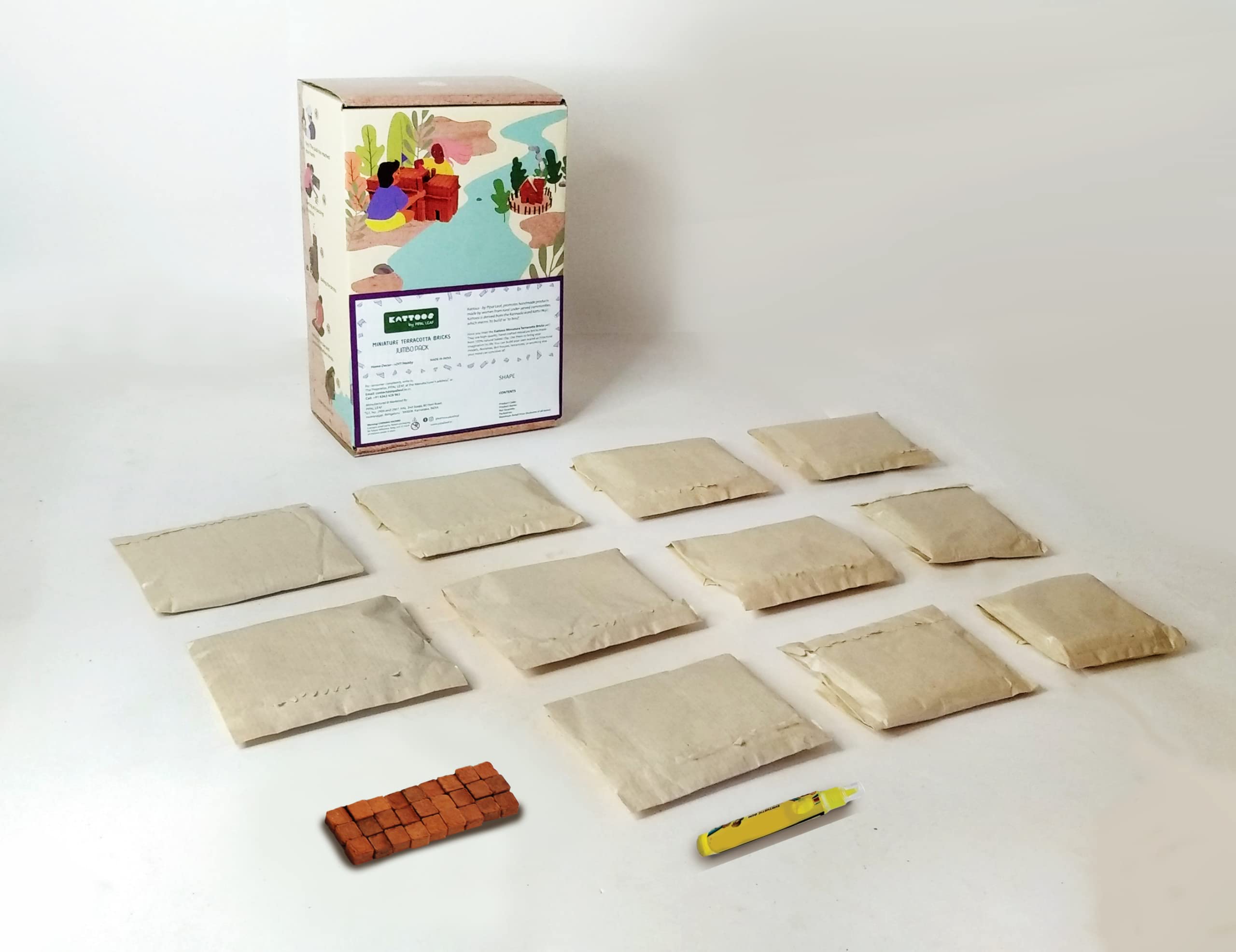 Kattoos Miniature Terracotta Brick Shapes (Other Than Rectangle) (Square Bricks (305 nos.)) - Image 2 thumbnail