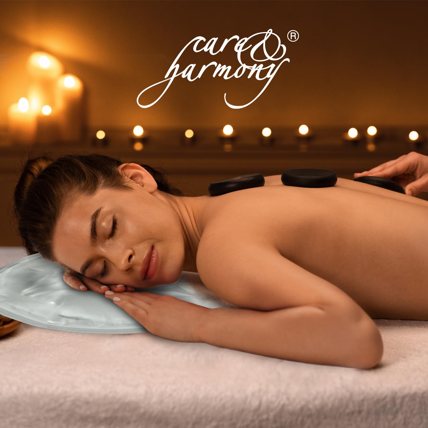 care & harmony Gesicht-Gelkissen für die Kopfstütze oder Nasenschlitze der Massageliege und Therapieliege, waschbar und pflegeleicht, 1 Stück