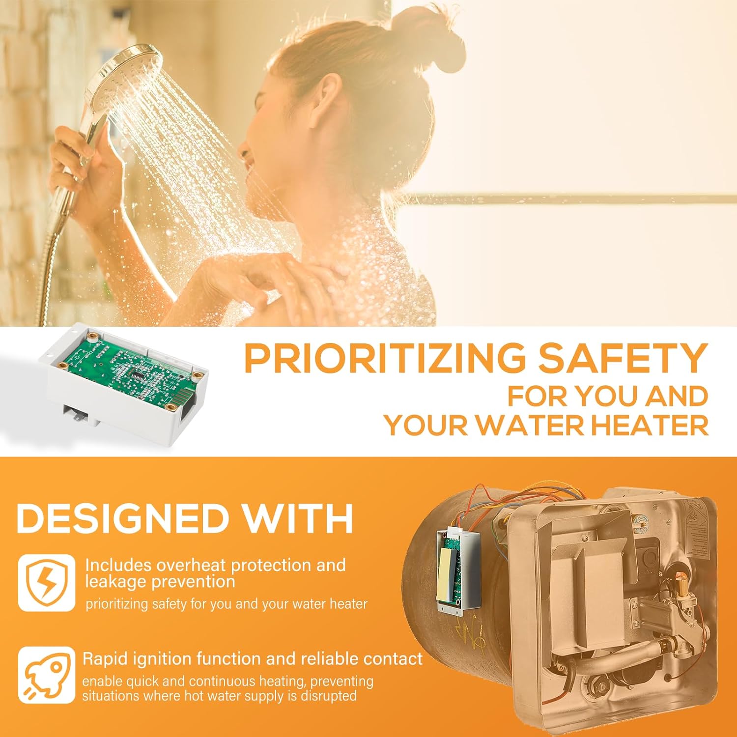 520814 Module Board Ignition Control Board Replacement for Suburban RV Water Heater Furnace SW Series SW4D SW6D SW10D SW12D SW16D Water Heaters, 12 Volt DC, Come with Lid, Also Replace 520871 520820