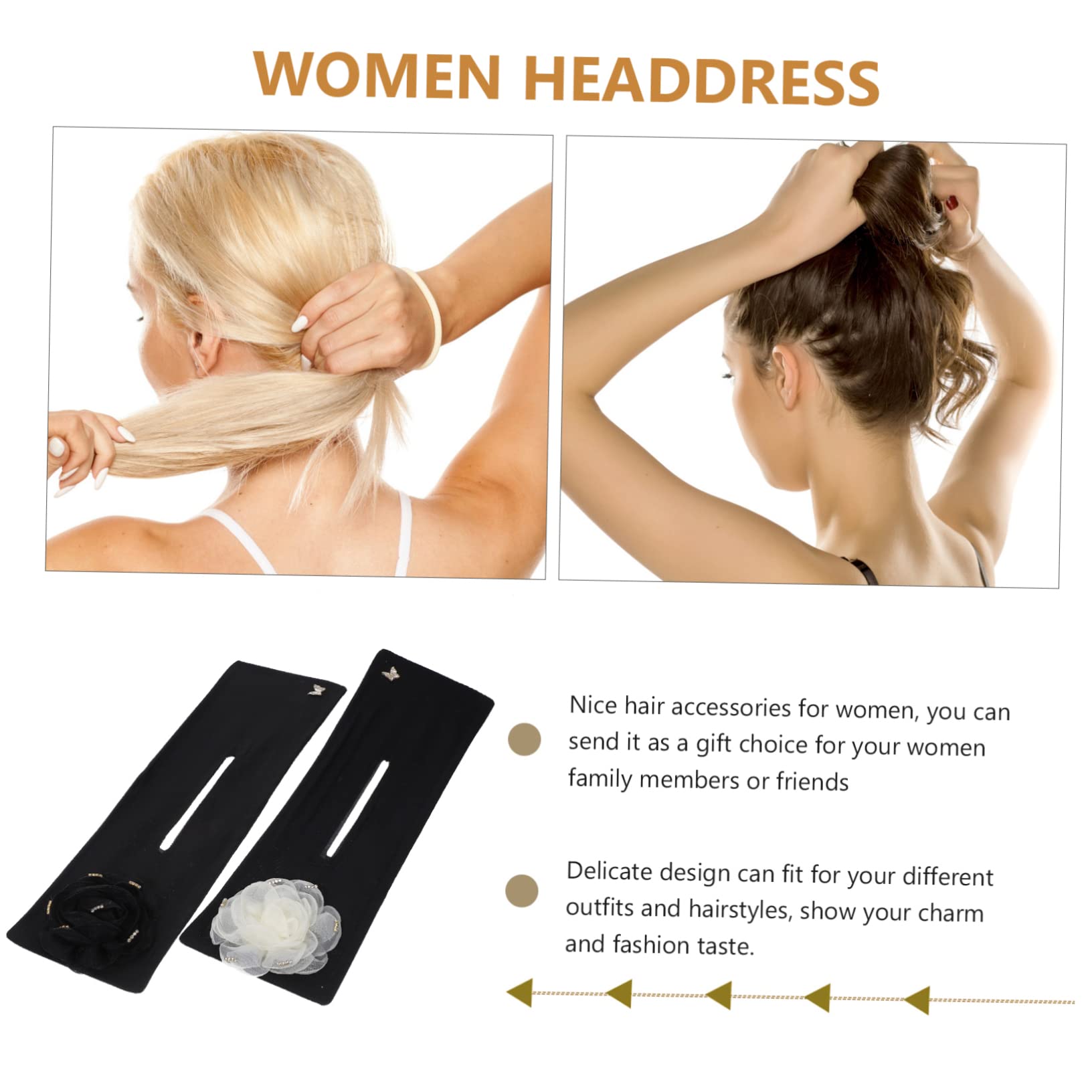 Housoutil 10pièces Outils De Chignon Fleuris Avec Épingle Accessoires De Coiffure Et Pur