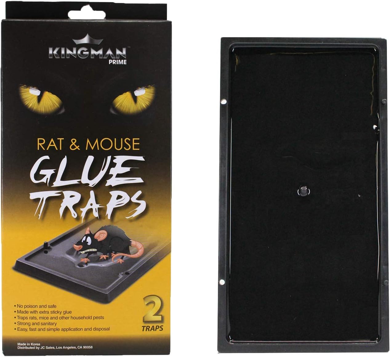 KINGMAN PRIME Medium Mouse Trap Rat Trap Glue Trap/Board Rodent Trap Safe Easy Non-Toxic (96 Traps)