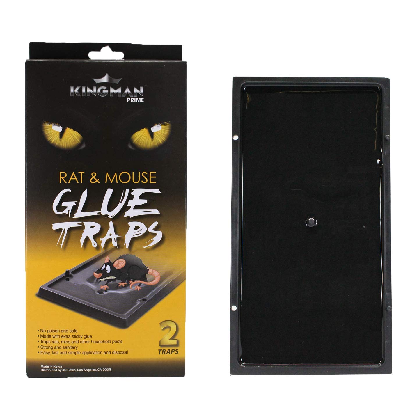 KINGMAN PRIME Medium Mouse Trap Rat Trap Glue Trap/Board Rodent Trap Safe Easy Non-Toxic (96 Traps)