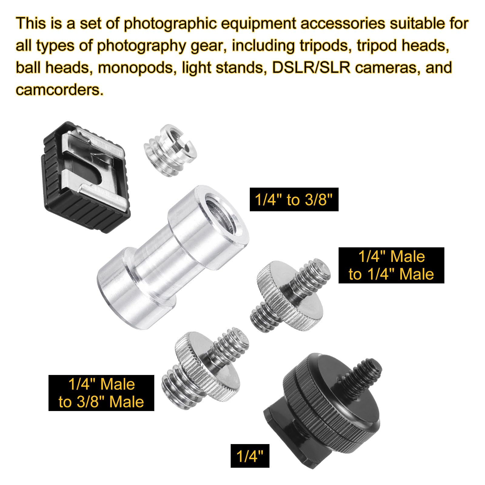 QUARKZMAN Ensemble De Vis Pour Appareil Photo, Vis Double Extrémité 1/4
