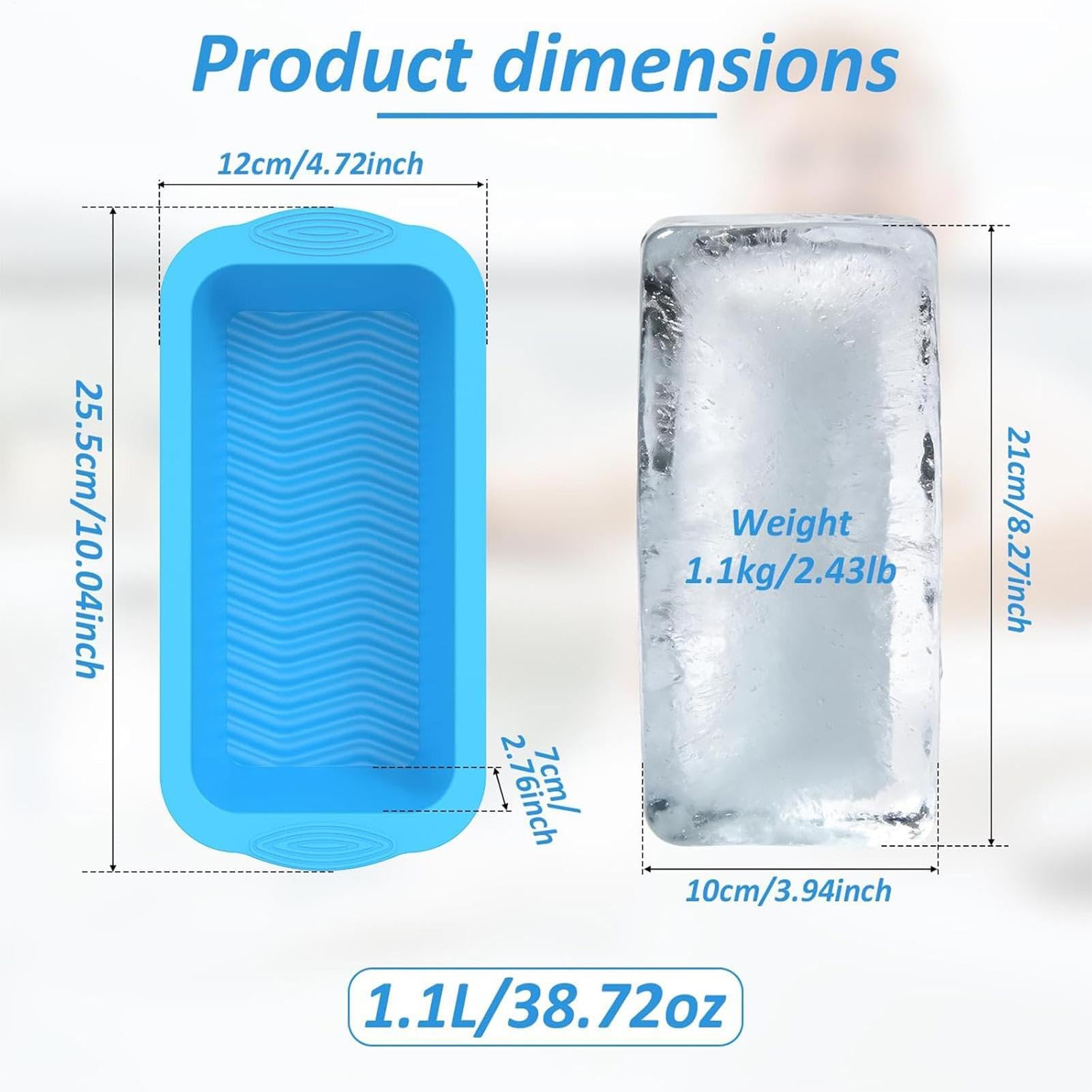 Stampo Grande per Grandi di Ghiaccio Vassoio Refrigerante da Cinque Pezzi
