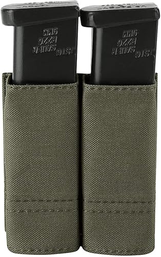 Miniatura 47 de KRYDEX Bolsa de pistola sola/doble Mag, bolsa de nylon 0.354 in para revista con inserto de bolsa de revista de liberación rápida Bolsa Mag