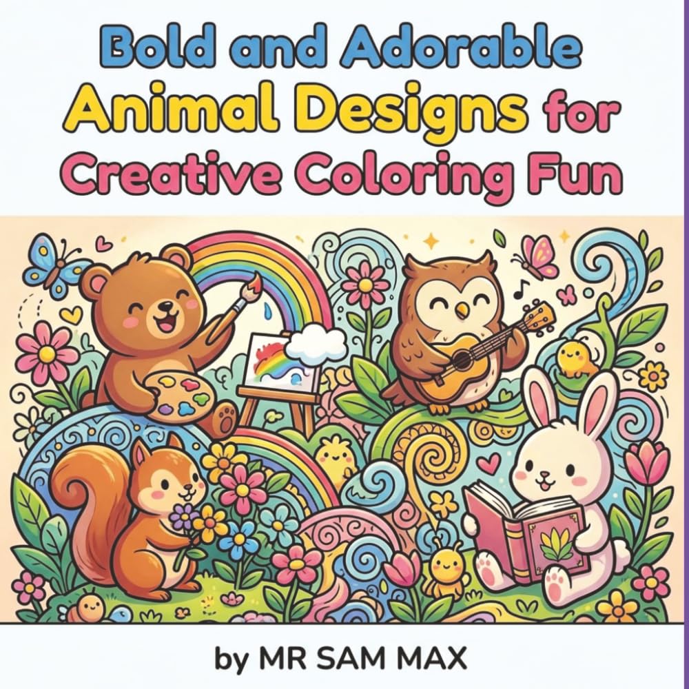 Bold and Adorable Animal Designs for Creative Coloring Fun
