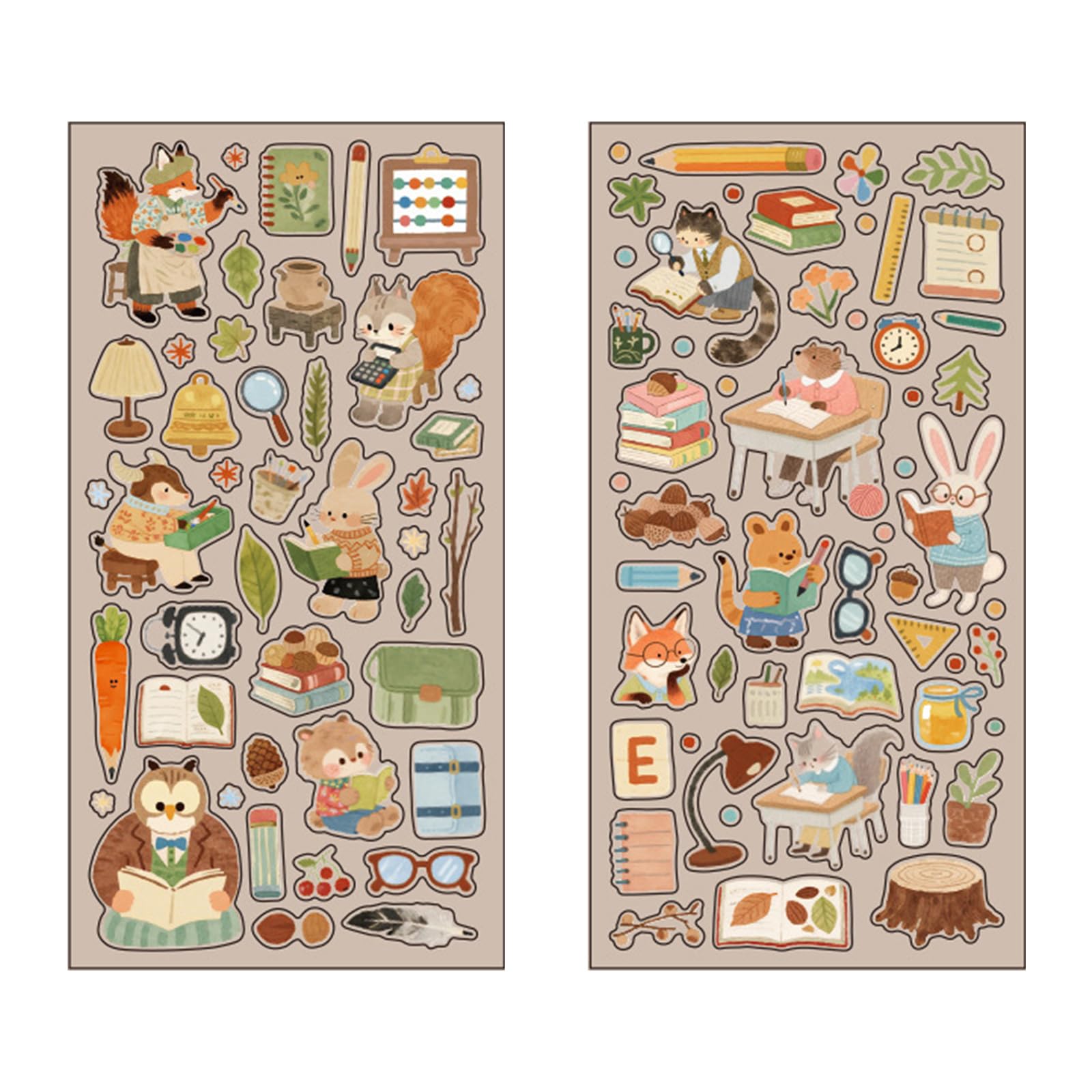 ordinarYone PET Decorative Sticker, Lovely Waterproof Sticker Set for Scrapbook Diary Journaling Planner Diys Craft Album
