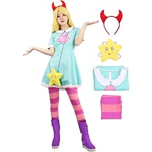 DAZCOS Womens Star Cosplay Costume Outfit Accessories Horn and Bag