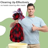 Vista 56 de Smiry Paquete de 10 Manteles Desechables de Cuadros Vichy Azules - 54" x 108" Mantel de Plástico de Servicio Pesado, Cubiertas de Mesa Impermeables