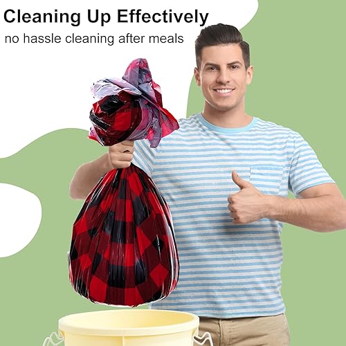 Vista 56 de Smiry Paquete de 10 Manteles Desechables de Cuadros Vichy Azules - 54" x 108" Mantel de Plástico de Servicio Pesado, Cubiertas de Mesa Impermeables