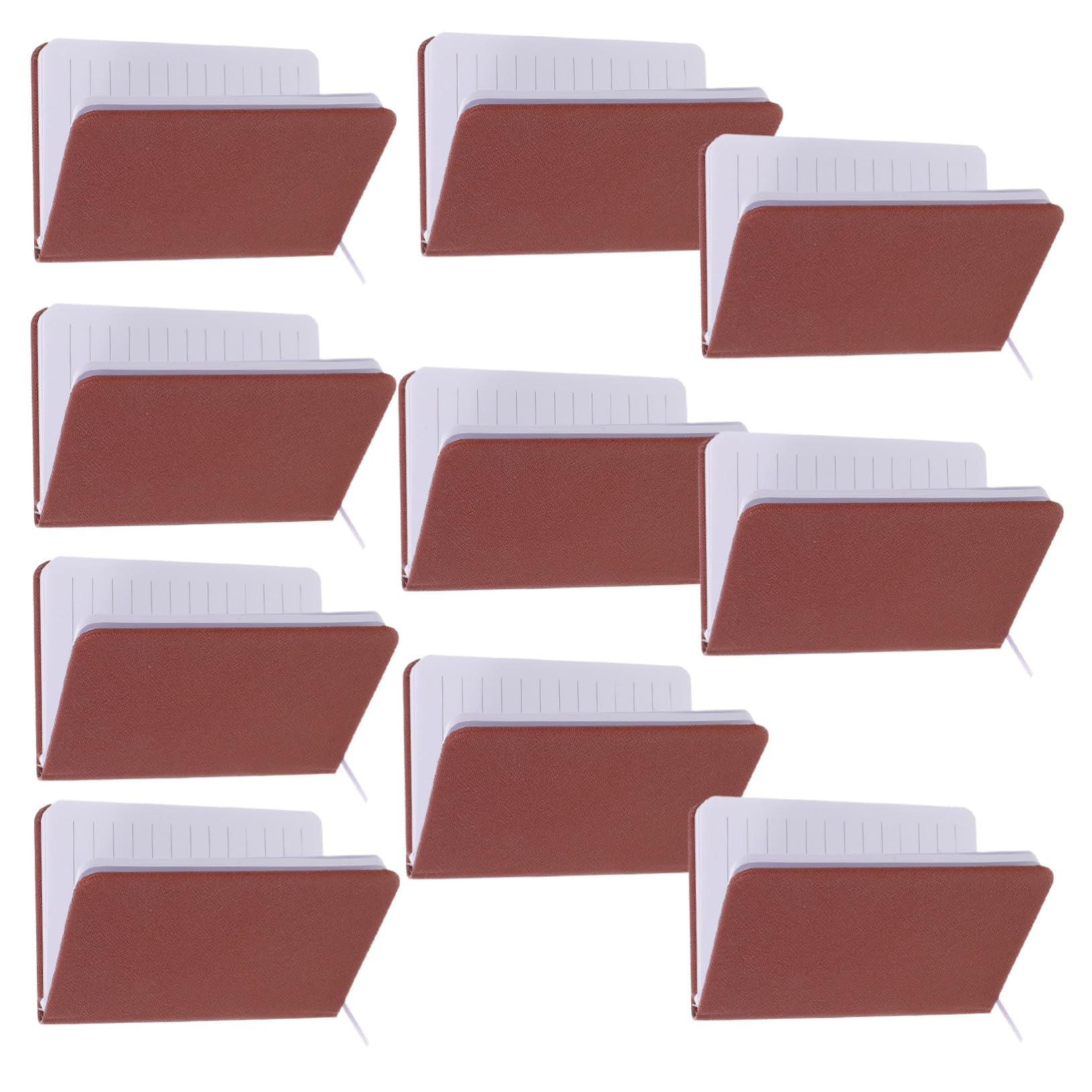 HOMSFOU Mini Carnet de Notes A7 10 Pièces en Cuir Pu, Carnet de Poche