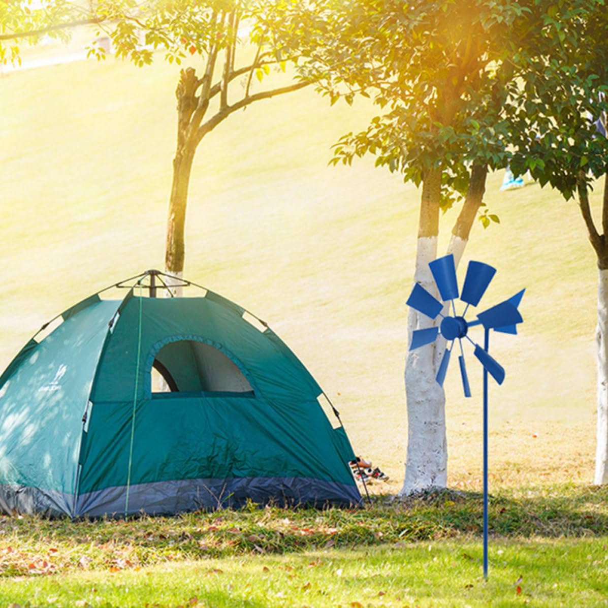 FRCOLOR Molino de Viento Giratorio de Hierro 3 Piezas para Jardín Exterior | Uso en Hogar y Parque, Diseño Delicado y Apariencia Única, Fácil de Usar y Seguro