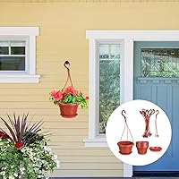 Vista 9 de DOITOOL Macetas colgantes de plástico, maceta de jardín, 10 juegos de macetas colgantes pequeñas, cesta colgante de orquídeas para jardín