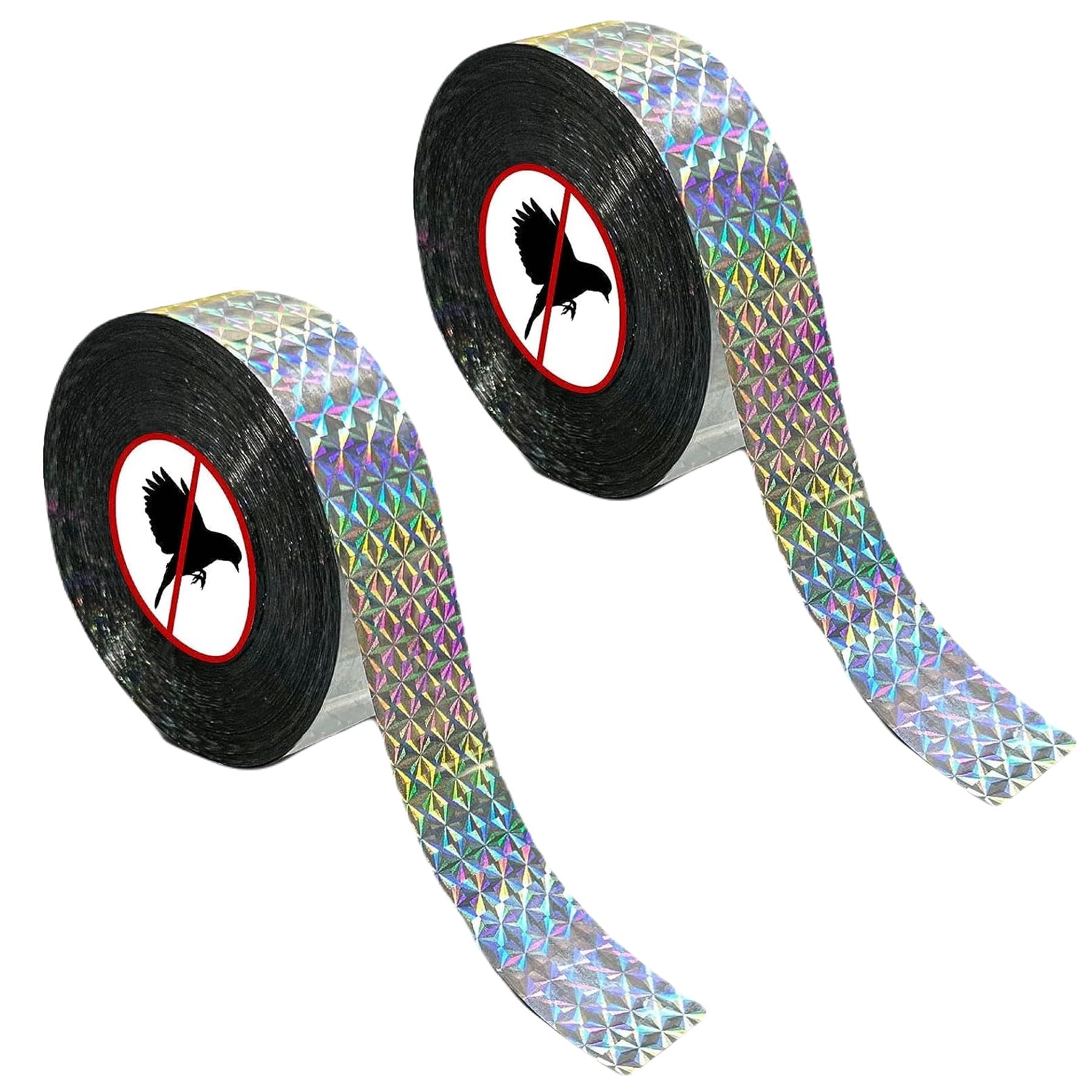 100 Meter Bird Scare Tape, Bird Scare Ribbon Reflective Flash Tape Woodpecker Pigeon Deterrent Repellent Devices Tape Keep Birds Away Outdoor, Pack of 2