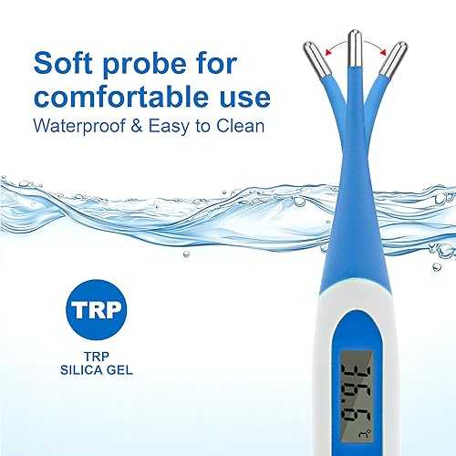 Miniatura 7 de Termómetro digital para adultos y niños, termómetro oral de diseño de dibujos animados para bebés, lectura precisa de la temperatura corporal en 60