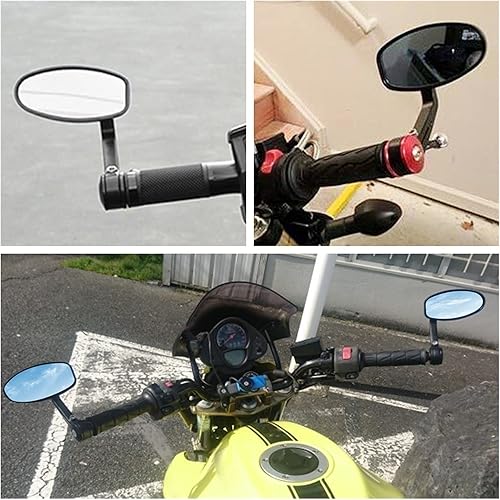 Miniatura 7 de Espejo universal para motocicleta con mango de barra de 78 pulgadas para Kawasaki H2  H2R ZZRZX1400 S VeRsion ZX10R MODELO (color  rojo, tamaño