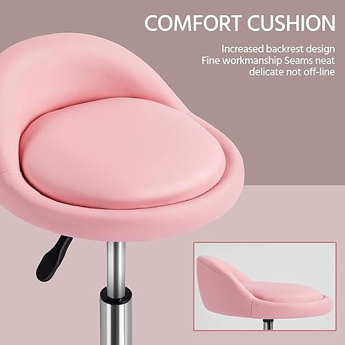 Miniatura 8 de Yaheetech Mesa de masaje con taburete rodante y silla de salón ajustable Cama de masaje de aluminio Taburete giratorio Mesa de encerado Cama de