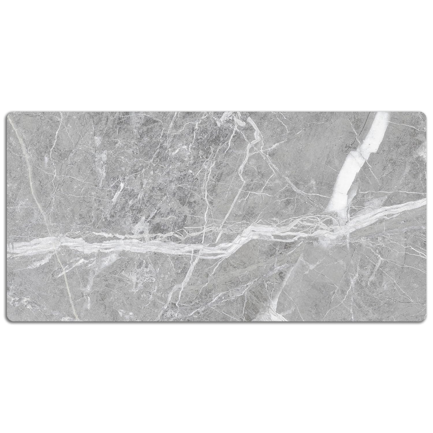 Sottomano da Scrivania 120x60 cm Facile da Pulire Antiscivolo Impermeabile per Ufficio e Casa in Vinile PVC Protezione e Decorazione Superficie Protettiva - marmo grigio
