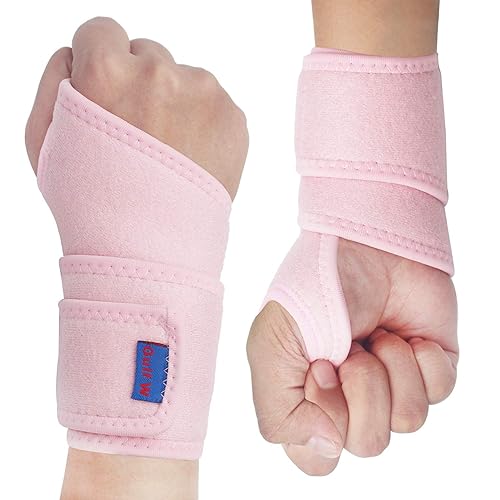 Paquete de 2 soportes de muñeca profesionales correa de muñeca ajustable reversible para protección deportiva alivio del dolor tendinitis túnel