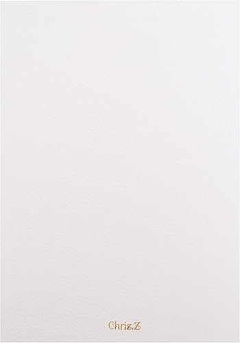 Miniatura 2 de CHRIZ.Z Tarjeta de agradecimiento – Tarjeta texturizada blanca con letras doradas con 1 sobre de papel kraft – 5 x 7 pulgadas en blanco en el