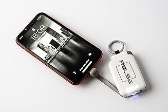 Pulse Small Light Key Ring Emergency Power bank - Cute Mini 2000mAh portable compact key chain charger battery; two built ...