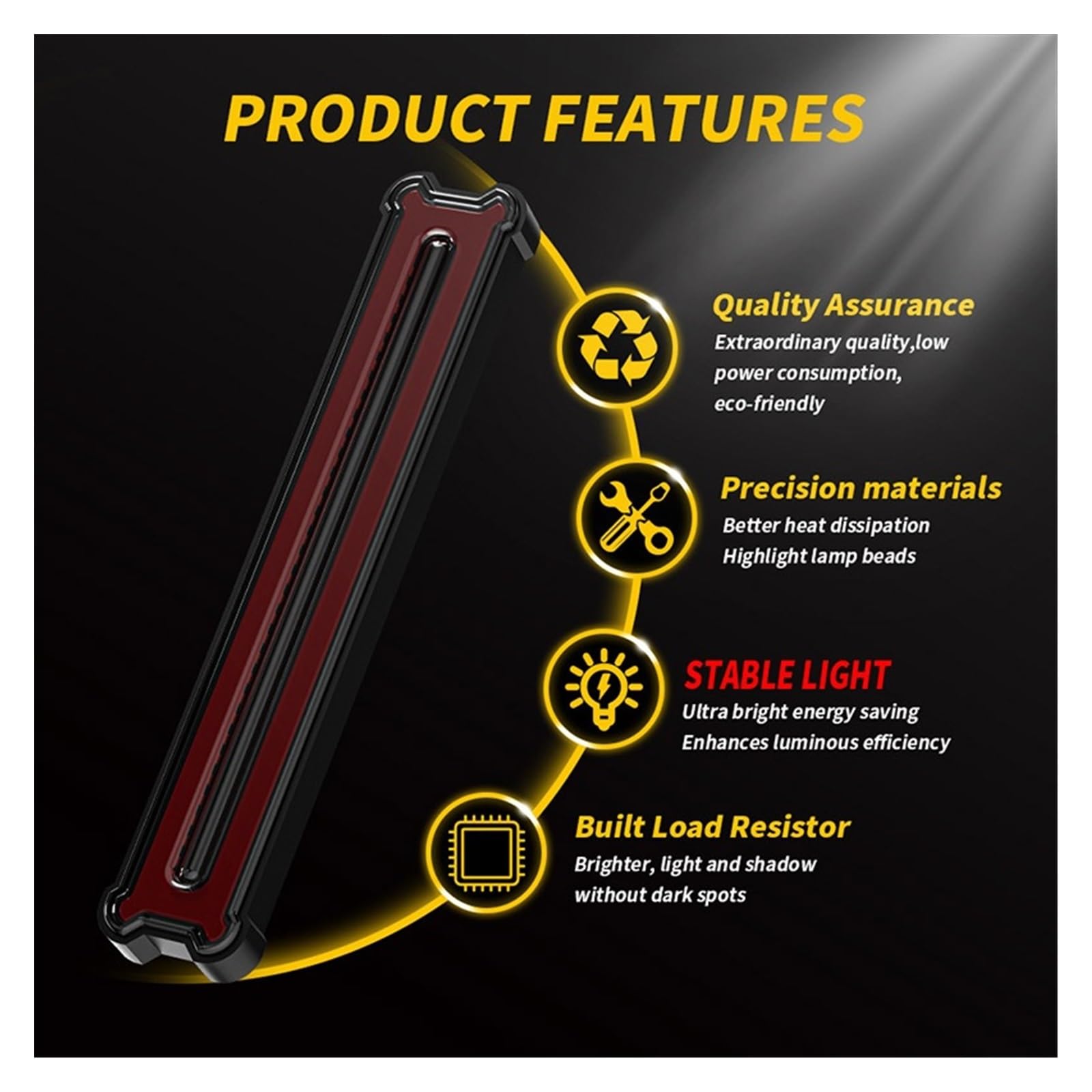 Tira De Luces Borde 45 87 109 12-24V Intermitente para Camión Todoterreno Ingeniería Advertencia Lateral Accesorios para Automóviles Luz de Frenos