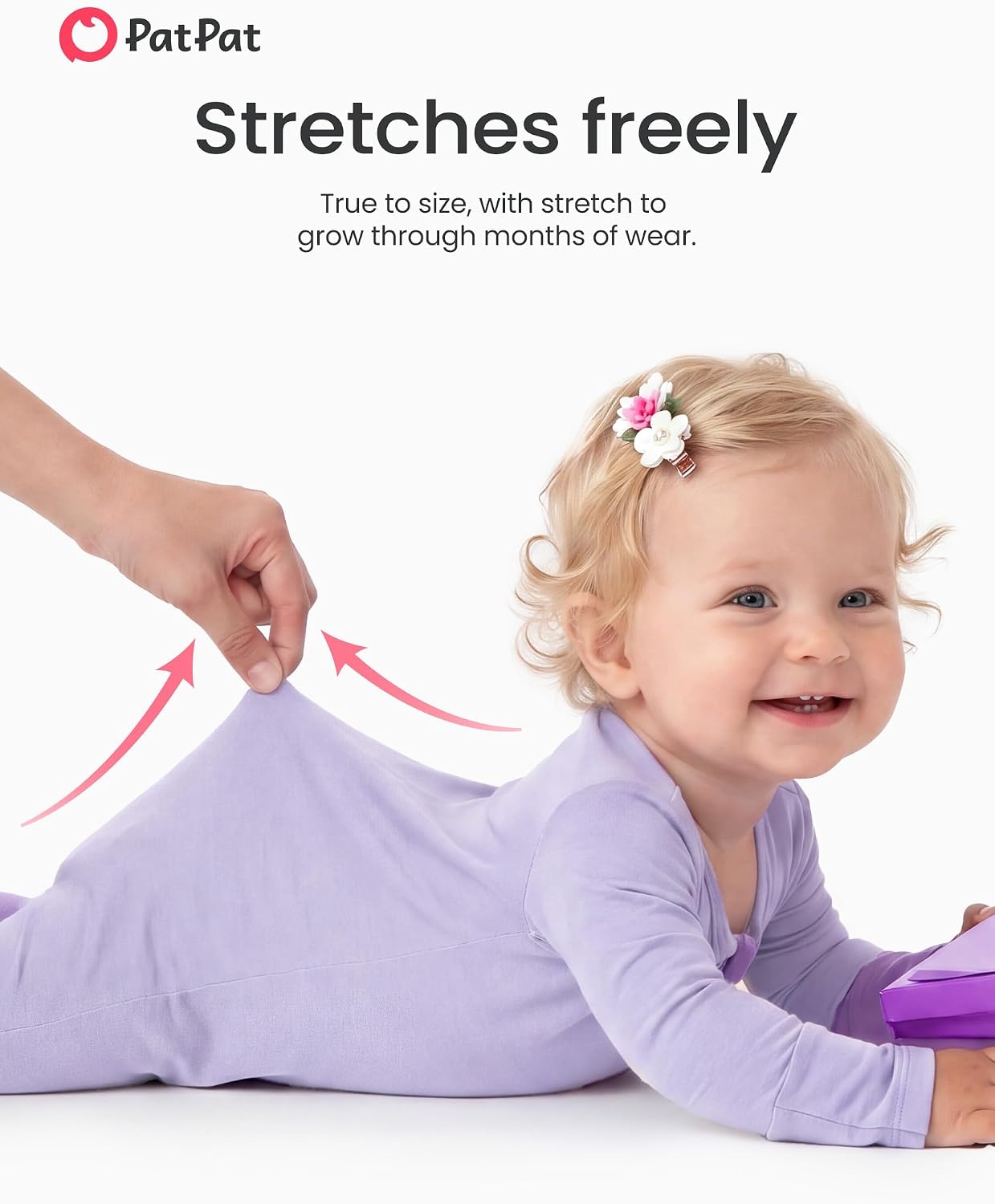  3 Pack Bamboo Viscose Baby Footed Pajamas with Anti-Grips, NB-2T thumbnail