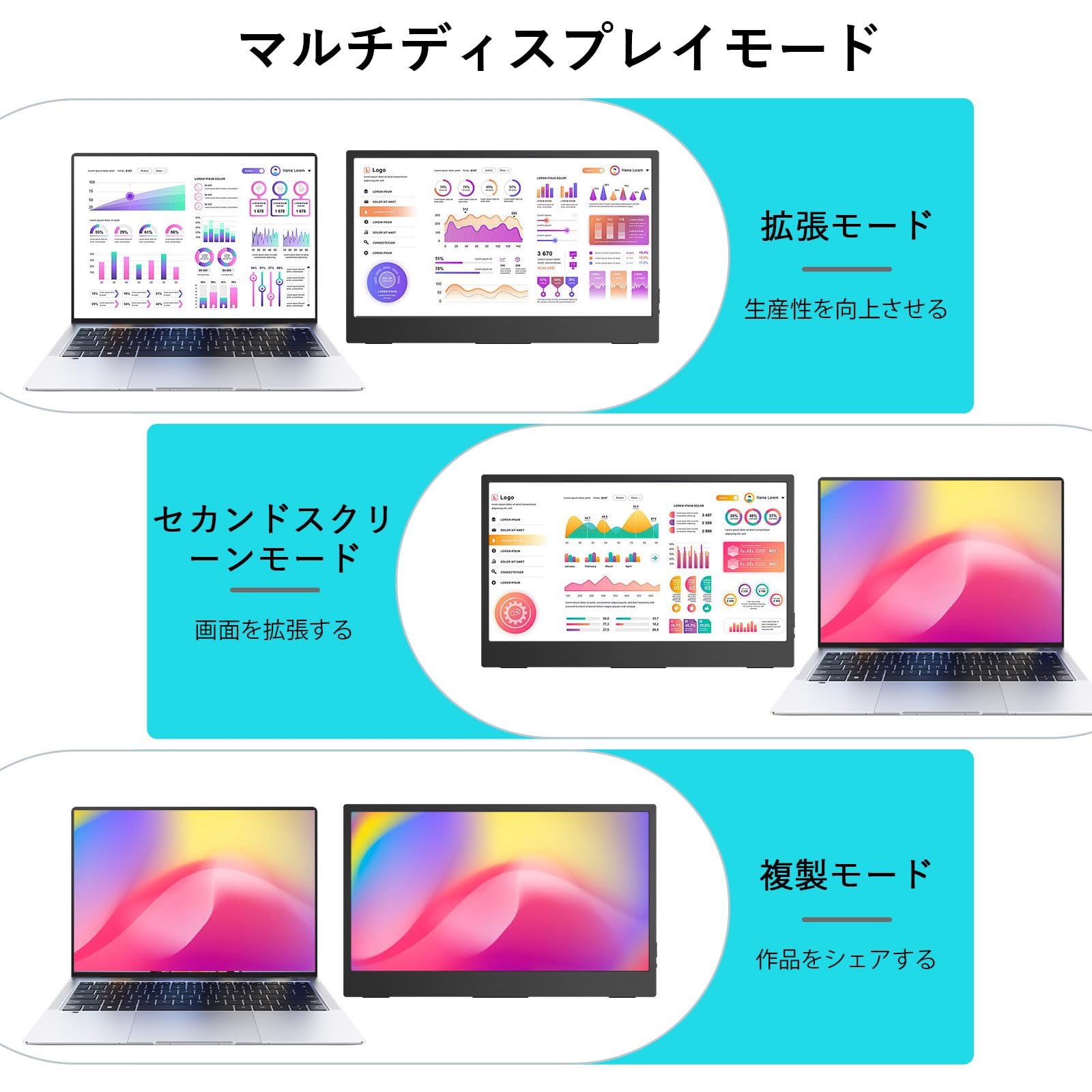 Amazon.co.jp: モバイルモニター タッチパネル 14.1インチ モバイル