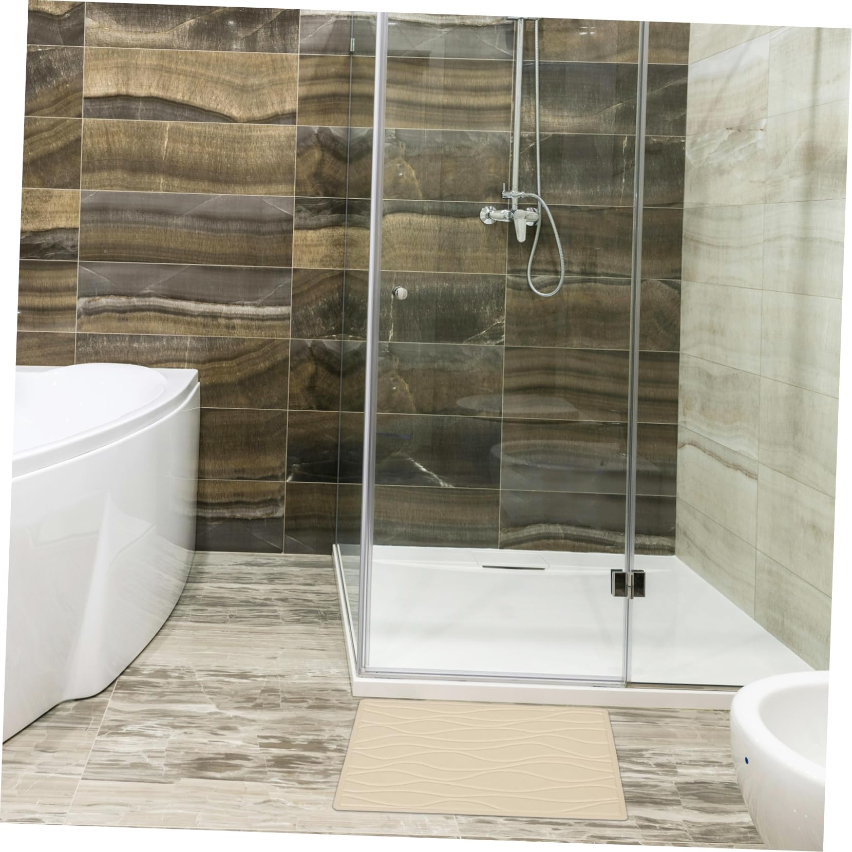 Alfombra De Bañera Antideslizante De Goma con Mat De Ducha Nonslip para Baño Alfombrilla De Suelo para Bañera y Ducha Protección y