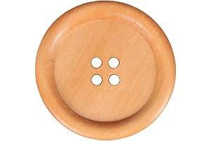 YAKA 40pcs Round Wood Buttons 4 Holes: Essential Embellishments for Your Creative Projects