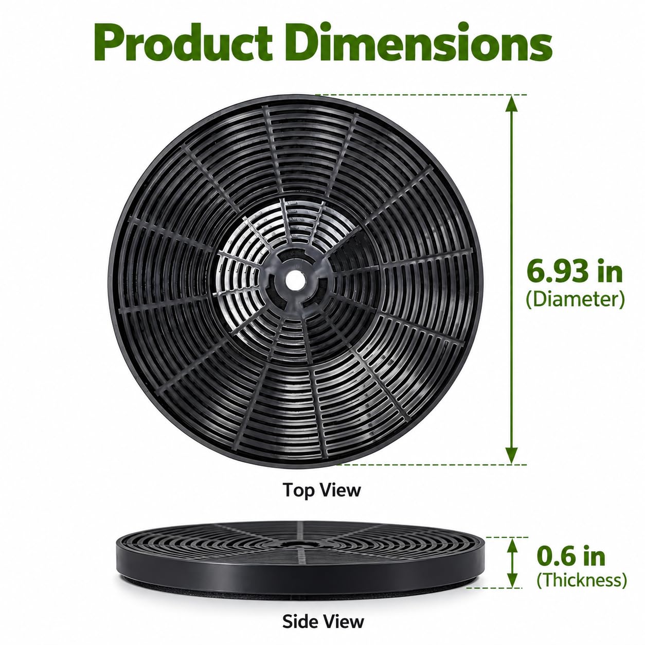 Filtro Carbón Activo Campana Premium, para SIA ECA60 Repuesto