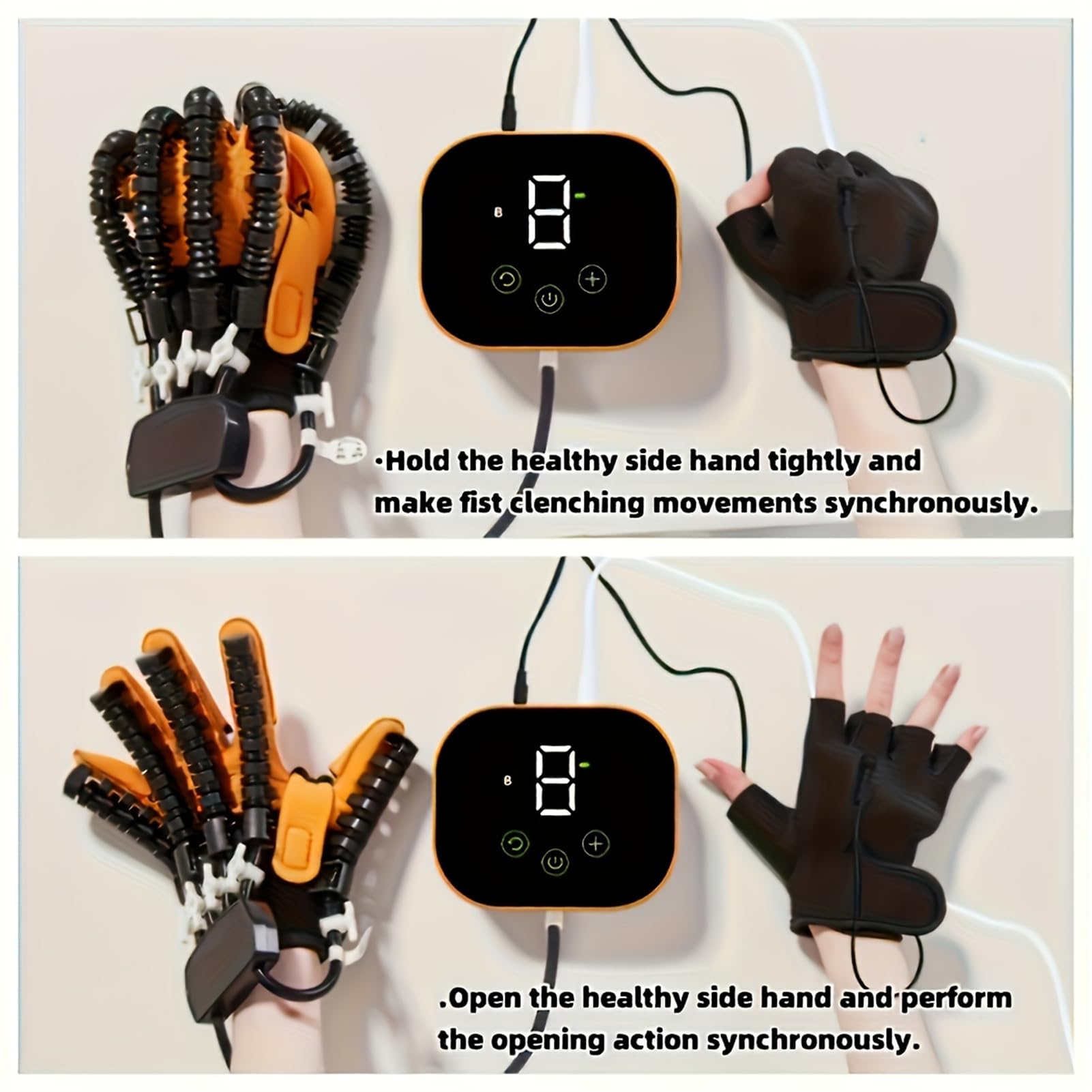 Gants robotisés de récupération après Un AVC, entraîneur de rééducation des Doigts réglable pour hémiplégie, arthrite, Main Droite et Main Gauche