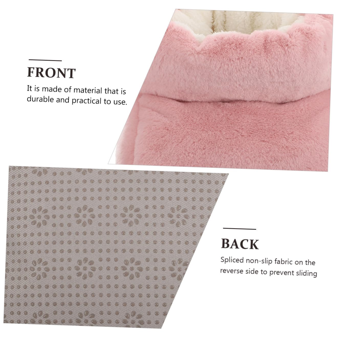 Cabilock Calentador de Pies Eléctrico Diseño Rosa USB para Invierno Calentamiento Rápido, Material EVA y Peluche para Uso en Casa y Oficina