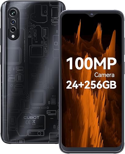 CUBOT Teléfonos desbloqueados X70 (24G + 256G), Android 13 Smartphone, 100MP+32MP cámara principalfrontal, pantalla HD de 6.58 pulgadas, procesador