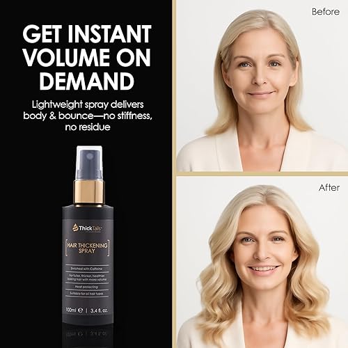 Miniatura 3 de ThickTails Spray instantáneo para espesar el cabello para mujeres y hombres, aumenta el volumen, el cabello de aspecto más completo en cuestión de