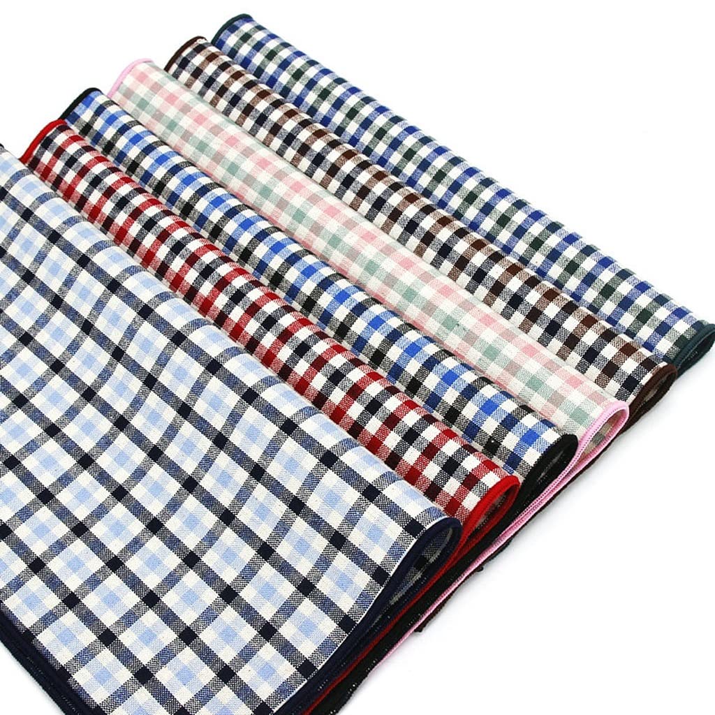 Męskie poszetki, Garnitury Chusteczki kieszonkowe 25cm*79cm ​​Męskie chusteczki do nosa Kratka Moda Ręcznik na klatkę piersiową Chusteczka(C)